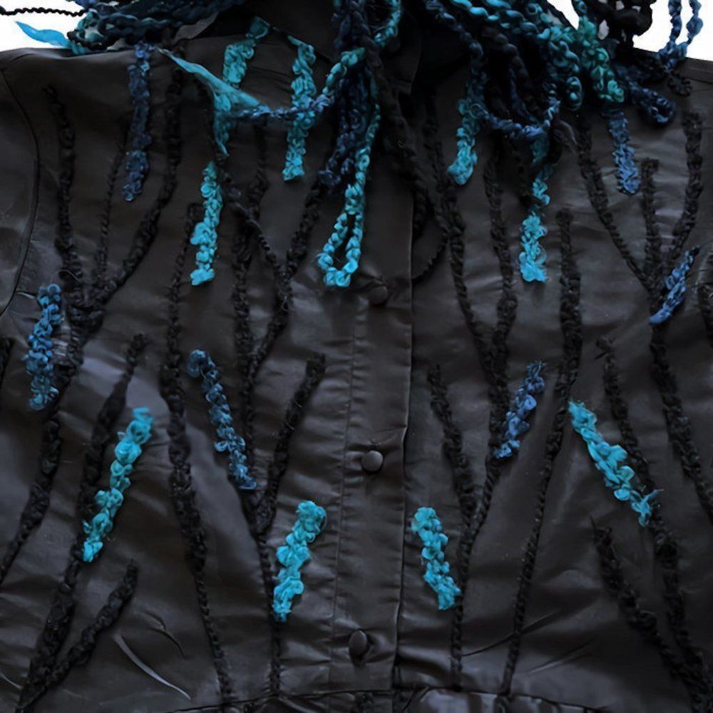 Silk Taffeta Puff Sleeve Blouse w/Embroidered Accents by MASSIMO CRIVELLI MILAN - Picture 12 of 12